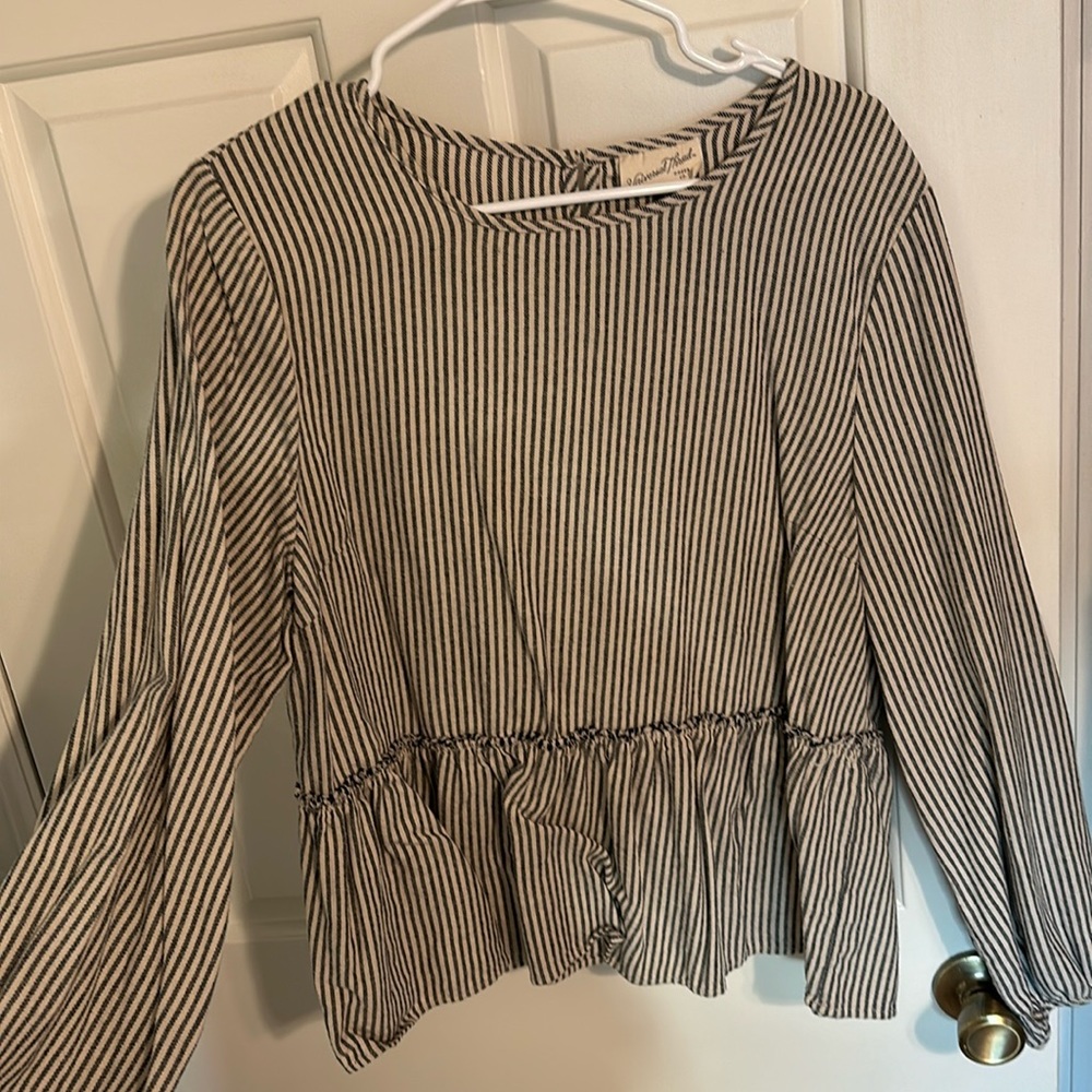 A New Day striped Peplum top